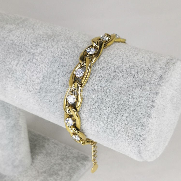 Fay Beauty – Bracelet Acier Titane Strass - Fay Beauty