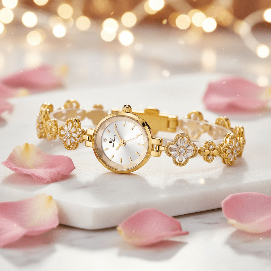 Fay Beauty – Sunset Audacity | Montre Femme Lucky Zircon & Trèfle à Quatre Feuilles - Fay Beauty