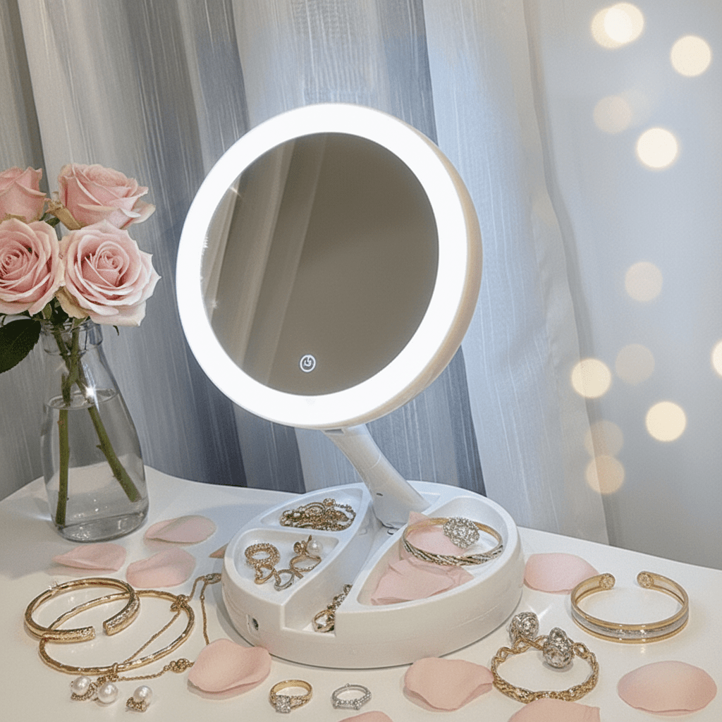 Fay Beauty – Sunset Audacity | Miroir de Coiffeuse LED Pliable - Fay Beauty