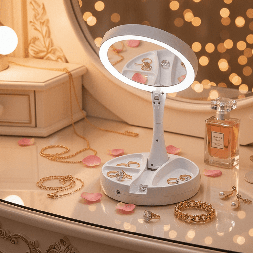 Fay Beauty – Sunset Audacity | Miroir de Coiffeuse LED Pliable - Fay Beauty