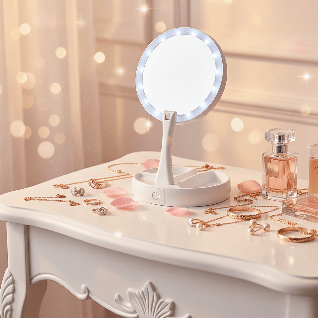 Fay Beauty – Sunset Audacity | Miroir de Coiffeuse LED Pliable - Fay Beauty