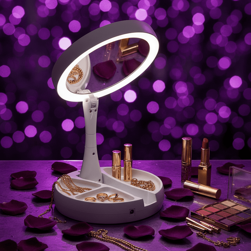 Fay Beauty – Sunset Audacity | Miroir de Coiffeuse LED Pliable - Fay Beauty